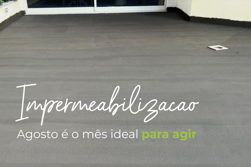 Impermeabilização de terraço realizada em agosto – ideal para preparar a casa para o inverno.